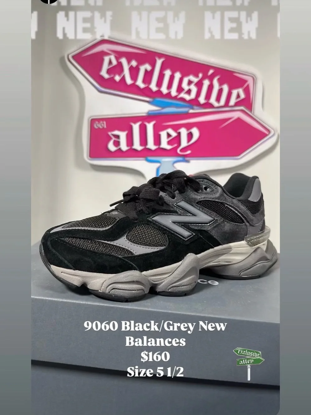 New Balance Black & Gray Women's 9060 Sneakers